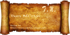 Thurn Márton névjegykártya